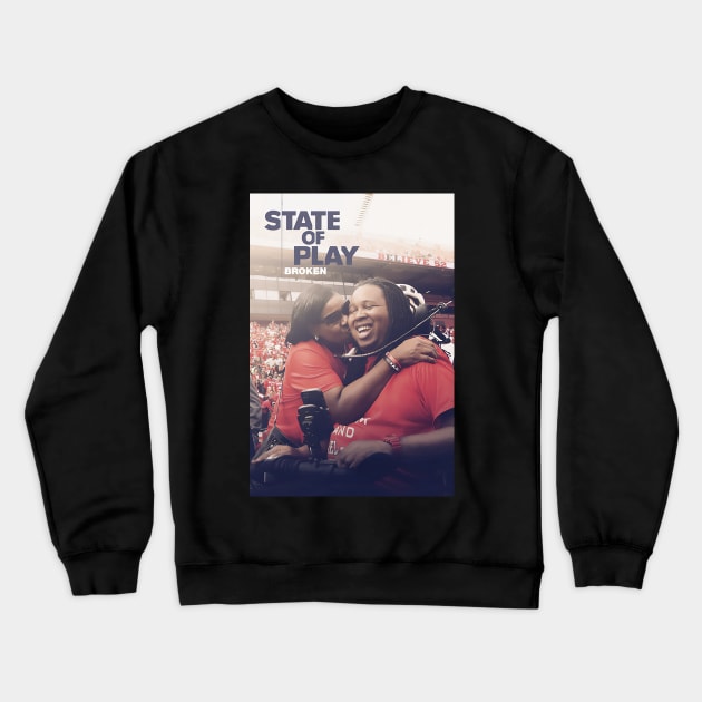 State of Play broken Crewneck Sweatshirt by Virtue in the Wasteland Podcast